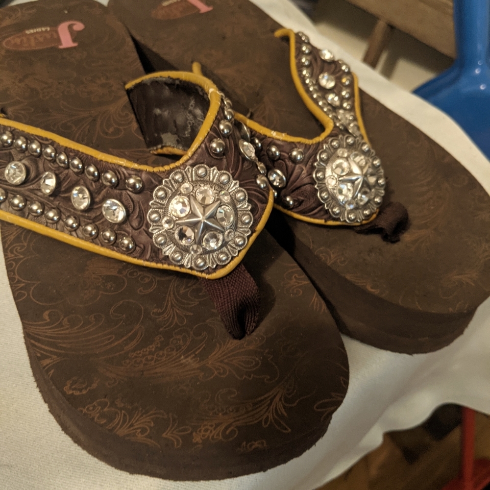 Women's Justin brand rhinestone sandals